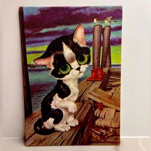 Wall Art Home Decor - Wide Eyed Black Kitten